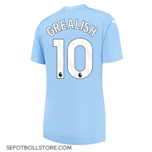 Manchester City Jack Grealish #10 Replika Hemmatröja Dam 2023-24 Kortärmad